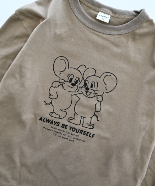 jeans-b（ジーンズベー）の「jeans-b/ジーンズベー MOUSE　ロングＴシャツ（Tシャツ/カットソー・キッズ・ベージュ/ブラック/オフホワイト・140cm/150cm/160cm/130cm）」の18枚目の写真