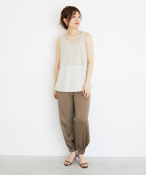 le.coeur blanc（ルクールブラン）の「ストライプレイヤータンク（タンクトップ・レディース・ベージュ系その他2/ホワイト系その他・38）」の6枚目の写真