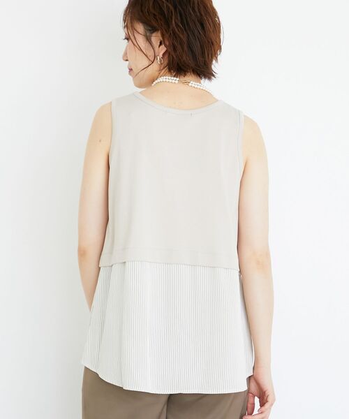 le.coeur blanc（ルクールブラン）の「ストライプレイヤータンク（タンクトップ・レディース・ベージュ系その他2/ホワイト系その他・38）」の9枚目の写真
