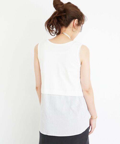 le.coeur blanc（ルクールブラン）の「ストライプレイヤータンク（タンクトップ・レディース・ベージュ系その他2/ホワイト系その他・38）」の19枚目の写真