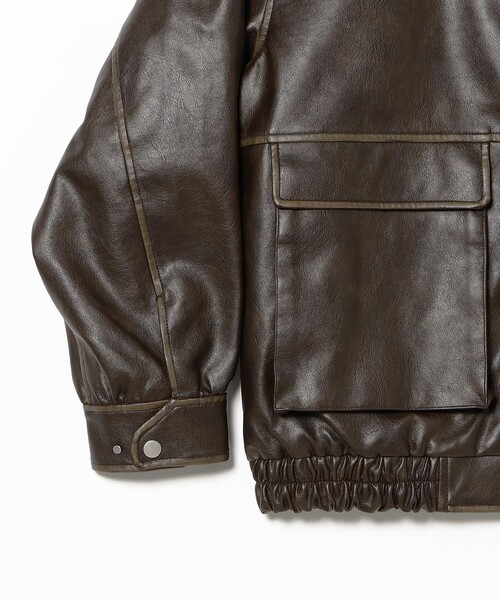 セール】フェイクレザー フライト ジャケット（ブルゾン）｜Ray BEAMS