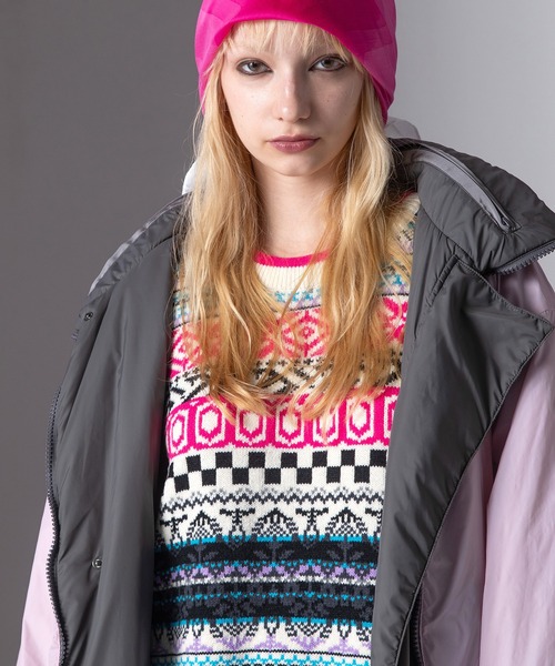 AULA AILA(アウラアイラ)の「リバーシブルモンスターコート(ダウンジャケット/コート・レディース・グレー/カーキ/ブラック・0)」の6枚目の写真