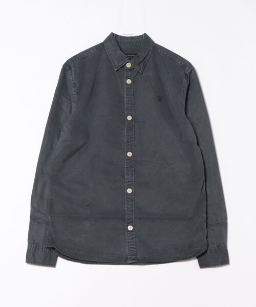 ALLSAINTS（オールセインツ）の「BODHI LONG SLEEVE RAMSKULL OVERSHIRT | BODHI 長袖 ラムスカル オーバーシャツ（シャツ/ブラウス・メンズ・ブラック系その他・XS/S/M/L）」の9枚目の写真