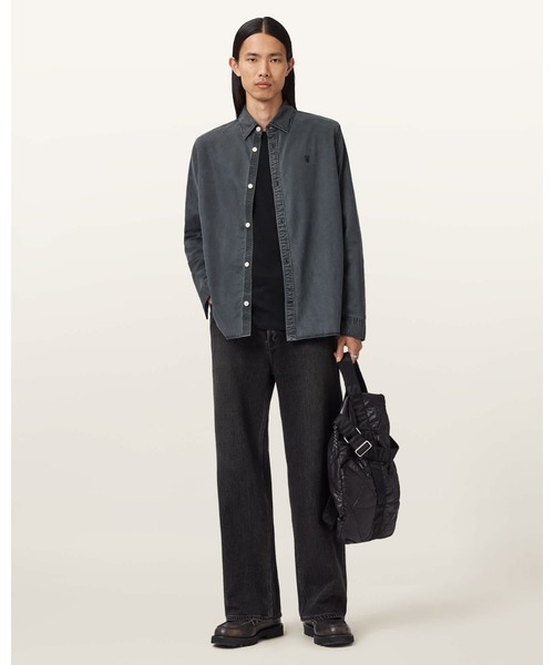 ALLSAINTS（オールセインツ）の「BODHI LONG SLEEVE RAMSKULL OVERSHIRT | BODHI 長袖 ラムスカル オーバーシャツ（シャツ/ブラウス・メンズ・ブラック系その他・XS/S/M/L）」の4枚目の写真