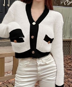 セール】配色ニットカーディガン（カーディガン/ボレロ）｜Sov.（ソブ