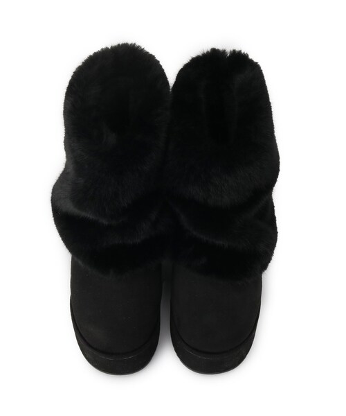 ESPERANZA（エスペランサ）の「フェイクファー付き2WAYムートン調ブーツ（ブーツ・レディース・アイボリー系/ブラック系・M/S/LL/L）」の19枚目の写真