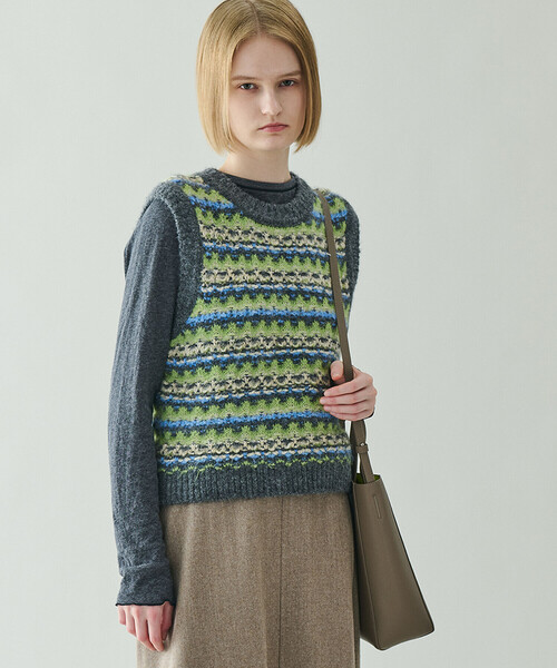 ORCIVAL(オーシバル)の「ORCIVAL | ダブルガーゼ クルーネックプルオーバー WOMEN(Tシャツ/カットソー・レディース・オートミール/チャコール・1)」の6枚目の写真