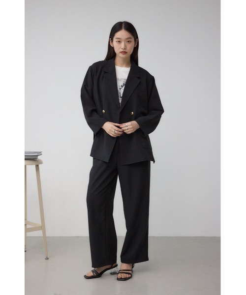 AZUL by moussy（アズールバイマウジー）の「ウエストイージーワイドパンツ（スラックス・レディース・ライトベージュ/ブラック/ブラウン・FREE）」の6枚目の写真