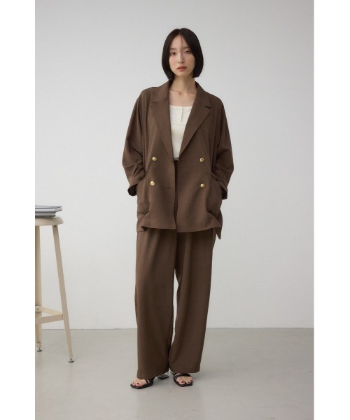 AZUL by moussy（アズールバイマウジー）の「ウエストイージーワイドパンツ（スラックス・レディース・ライトベージュ/ブラック/ブラウン・FREE）」の15枚目の写真