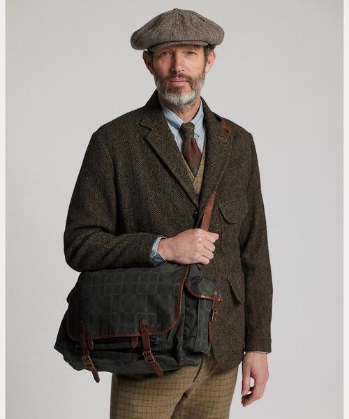 チェックプリント オイルクロス メッセンジャー バッグ