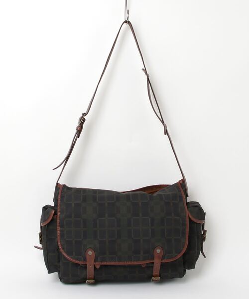 RRL（ダブル アール エル）の「チェックプリント オイルクロス メッセンジャー バッグ（メッセンジャーバッグ・メンズ・ネイビー系1・ONE）」の5枚目の写真