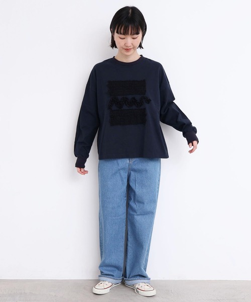 【新品、タグあり】モヘアレース　サンドイッチフリルT l'atelier du savon（アトリエドサボン）の「モヘアレース