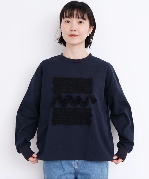 【新品、タグあり】モヘアレース　サンドイッチフリルT l'atelier du savon（アトリエドサボン）の「モヘアレース