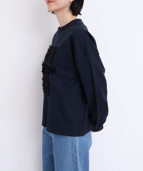 【新品、タグあり】モヘアレース　サンドイッチフリルT l'atelier du savon（アトリエドサボン）の「モヘアレース