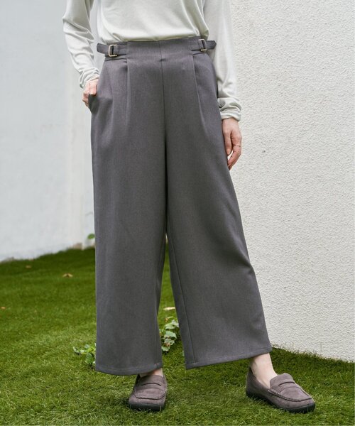 ikka(イッカ)の「ツイルサイドベルトワイドパンツ(その他パンツ・レディース・ブラック/ブルー/スモークグレー/ダークブラウン/ブラウン・M/L/S)」の7枚目の写真