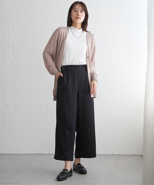 ikka(イッカ)の「ツイルサイドベルトワイドパンツ(その他パンツ・レディース・ブラック/ブルー/スモークグレー/ダークブラウン/ブラウン・M/L/S)」の17枚目の写真