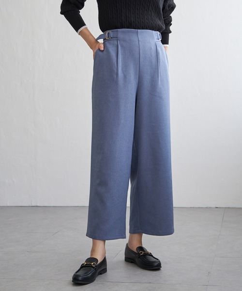 ikka(イッカ)の「ツイルサイドベルトワイドパンツ(その他パンツ・レディース・ブラック/ブルー/スモークグレー/ダークブラウン/ブラウン・M/L/S)」の5枚目の写真