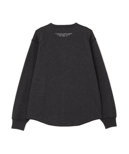 AVIREX（アヴィレックス）の「HONEYCOMB WAFFLE L/S HENLEY NECK T-SHIRT / ハニカムワッフル 長袖 ヘンリーネック Tシャツ / AVIREX / アヴィレックス（Tシャツ/カットソー・メンズ・ブラック/ナチュラル/グレー・XX-LARGE/X-LARGE/LARGE/MEDIUM）」の16枚目の写真