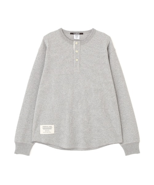 AVIREX（アヴィレックス）の「HONEYCOMB WAFFLE L/S HENLEY NECK T-SHIRT / ハニカムワッフル 長袖 ヘンリーネック Tシャツ / AVIREX / アヴィレックス（Tシャツ/カットソー・メンズ・ブラック/ナチュラル/グレー・XX-LARGE/X-LARGE/LARGE/MEDIUM）」の3枚目の写真