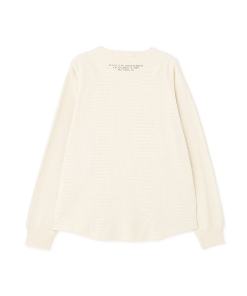 AVIREX（アヴィレックス）の「HONEYCOMB WAFFLE L/S HENLEY NECK T-SHIRT / ハニカムワッフル 長袖 ヘンリーネック Tシャツ / AVIREX / アヴィレックス（Tシャツ/カットソー・メンズ・ブラック/ナチュラル/グレー・XX-LARGE/X-LARGE/LARGE/MEDIUM）」の12枚目の写真