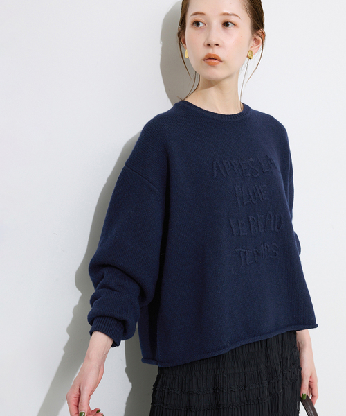 エンブロイダリーロゴニット（ニット/セーター）｜SLOBE IENA