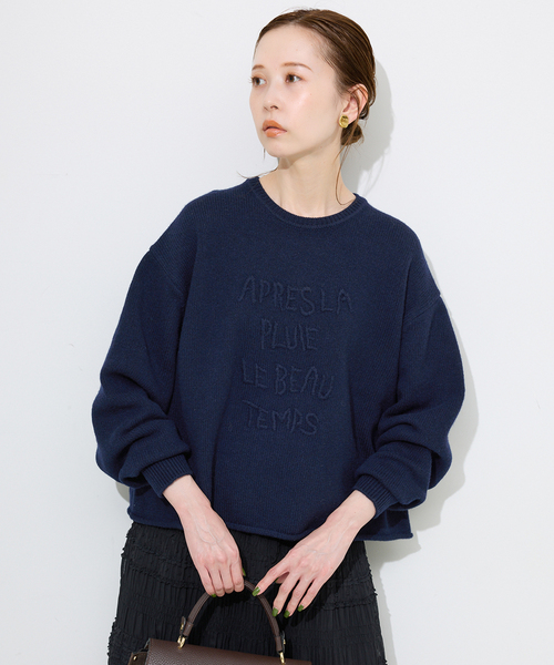 エンブロイダリーロゴニット（ニット/セーター）｜SLOBE IENA