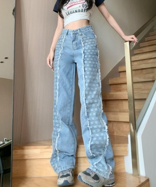 gossip!ロサンゼルス(ゴシップロサンゼルス)の「ミックスパターン デニムパンツ(デニムパンツ・レディース・ブルー・S/M)」の14枚目の写真