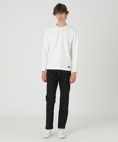 BLACK LABEL CRESTBRIDGE(ブラックレーベル・クレストブリッジ)の「シャドーチェックブラックデニム(デニムパンツ・メンズ・ブラック・S/L/M/XL)」の2枚目の写真