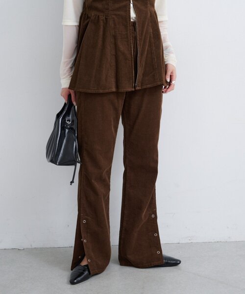 値下げ◎コーデュロイ ベスト・パンツセット ベージュ TRANS CONTINENTS コットンコーデュロイ セットアップ