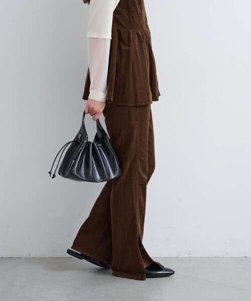 Kastane（カスタネ）の「【3サイズ展開/低身長サイズ/高身長サイズ/セットアップ対応】B コーデュロイパンツ（その他パンツ・レディース・ネイビー/ダークブラウン/キャメル・0/1/2）」の12枚目の写真