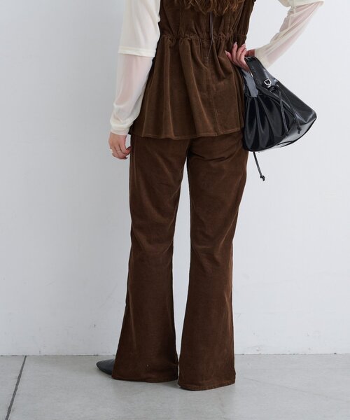 Kastane（カスタネ）の「【3サイズ展開/低身長サイズ/高身長サイズ/セットアップ対応】B コーデュロイパンツ（その他パンツ・レディース・ネイビー/ダークブラウン/キャメル・0/1/2）」の13枚目の写真