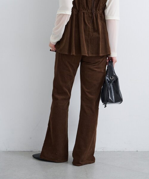 Kastane（カスタネ）の「【3サイズ展開/低身長サイズ/高身長サイズ/セットアップ対応】B コーデュロイパンツ（その他パンツ・レディース・ネイビー/ダークブラウン/キャメル・0/1/2）」の14枚目の写真