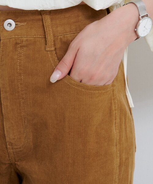 Kastane（カスタネ）の「【3サイズ展開/低身長サイズ/高身長サイズ/セットアップ対応】B コーデュロイパンツ（その他パンツ・レディース・ネイビー/ダークブラウン/キャメル・0/1/2）」の5枚目の写真