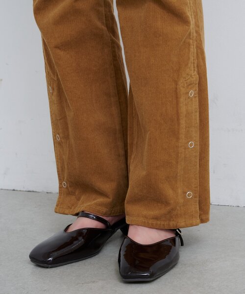 Kastane（カスタネ）の「【3サイズ展開/低身長サイズ/高身長サイズ/セットアップ対応】B コーデュロイパンツ（その他パンツ・レディース・ネイビー/ダークブラウン/キャメル・0/1/2）」の8枚目の写真