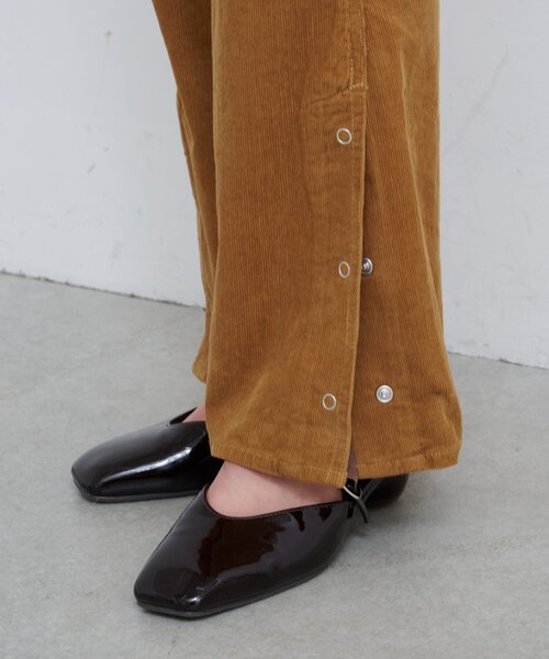 Kastane（カスタネ）の「【3サイズ展開/低身長サイズ/高身長サイズ/セットアップ対応】B コーデュロイパンツ（その他パンツ・レディース・ネイビー/ダークブラウン/キャメル・0/1/2）」の9枚目の写真