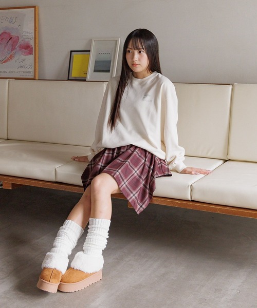 GLOBAL WORK（グローバルワーク）の「厚底ムートンサボ/AND YUA ANY/571611（ブーツ・キッズ・ベージュ/キャメル・MEDIUM/SMALL/LARGE）」の6枚目の写真