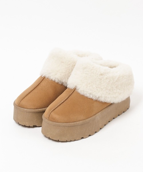 GLOBAL WORK（グローバルワーク）の「厚底ムートンサボ/AND YUA ANY/571611（ブーツ・キッズ・ベージュ/キャメル・MEDIUM/SMALL/LARGE）」の13枚目の写真