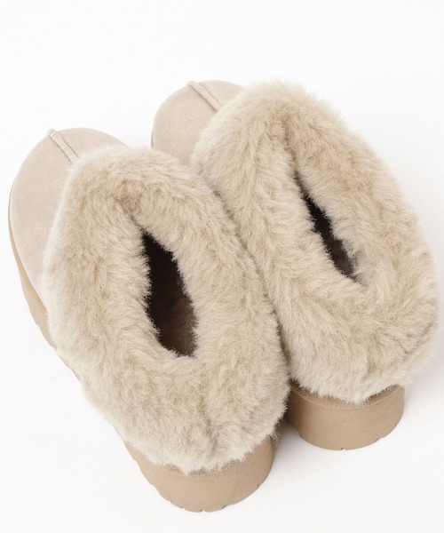 GLOBAL WORK（グローバルワーク）の「厚底ムートンサボ/AND YUA ANY/571611（ブーツ・キッズ・ベージュ/キャメル・MEDIUM/SMALL/LARGE）」の21枚目の写真