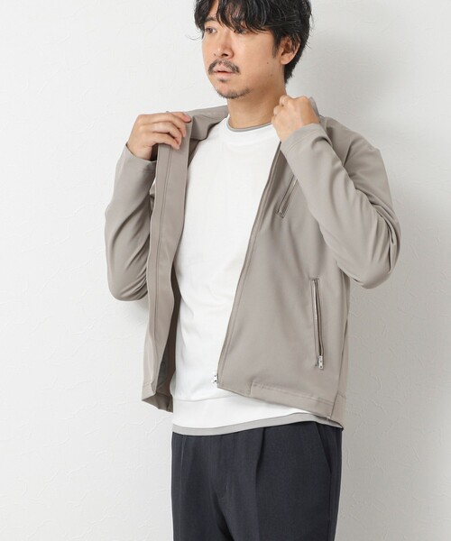 NOLLEY’S（ノーリーズ）の「ハイゲージ スーピマコットン ダブルカラーTee 25AW（Tシャツ/カットソー・メンズ・グレイッシュブルー/ネイビー/ベージュ/ホワイト・S/M/L/XL）」の13枚目の写真