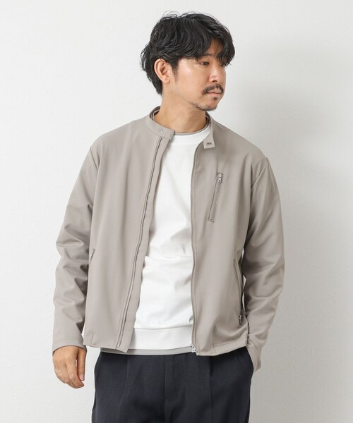 NOLLEY’S（ノーリーズ）の「ハイゲージ スーピマコットン ダブルカラーTee 25AW（Tシャツ/カットソー・メンズ・グレイッシュブルー/ネイビー/ベージュ/ホワイト・S/M/L/XL）」の15枚目の写真