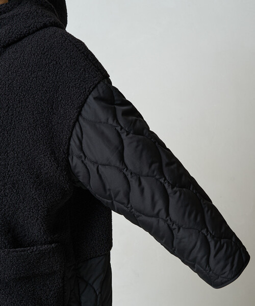 FREAK'S STORE(フリークスストア)の「限定展開 ボア×キルティング 切り替え ロングコート(その他アウター・レディース・グレー/ベージュ/ブラック・フリ-)」の19枚目の写真