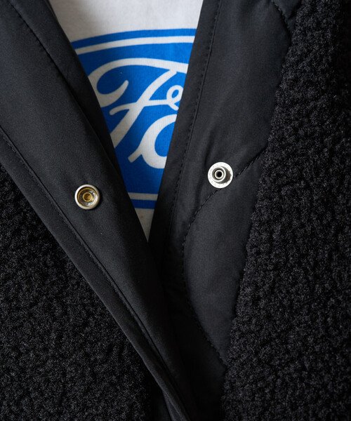 セール】限定展開 ボア×キルティング 切り替え ロングコート（その他