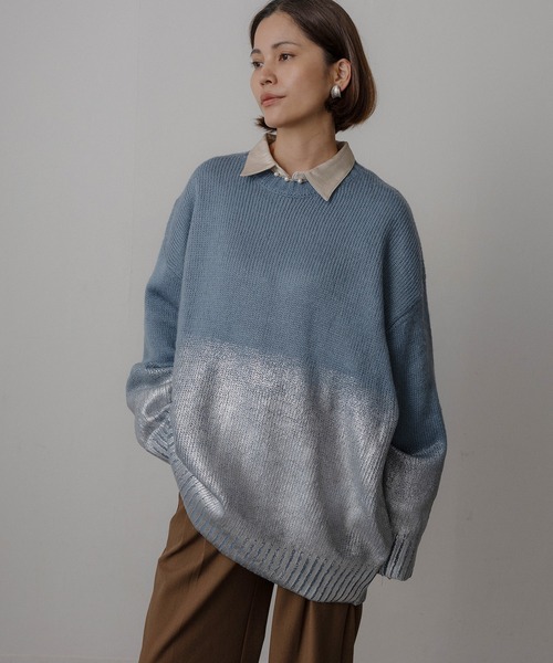 A GOOD BAD INFLUENCE アートプリント オーバーサイズニット A GOOD BAD INFLUENCE アートプリント オーバーサイズニット A GOOD