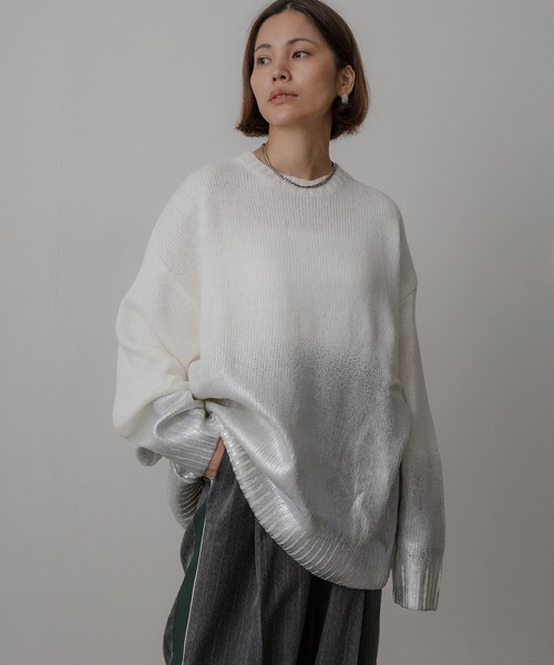 A GOOD BAD INFLUENCE アートプリント オーバーサイズニット A GOOD BAD INFLUENCE アートプリント オーバーサイズニット A GOOD