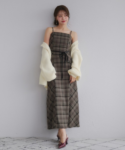 mellfymemory Check and ribbon waltz ワンピ Check and ribbon waltz