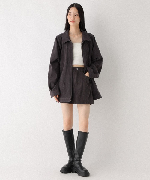 Heather(ヘザー)の「コーデュロイタイトミニスカート 598360(スカート・レディース・ブラウン/ダークグレー・S/M)」の4枚目の写真