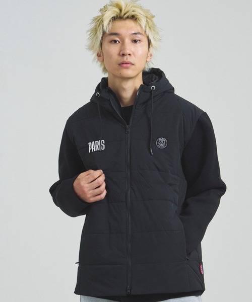 PARIS SAINT-GERMAIN(パリサンジェルマン)の「PSG_EMB LOGO-ハイブリットJKT(その他アウター・メンズ・アイボリー/ブラック・M/L/XL)」の2枚目の写真