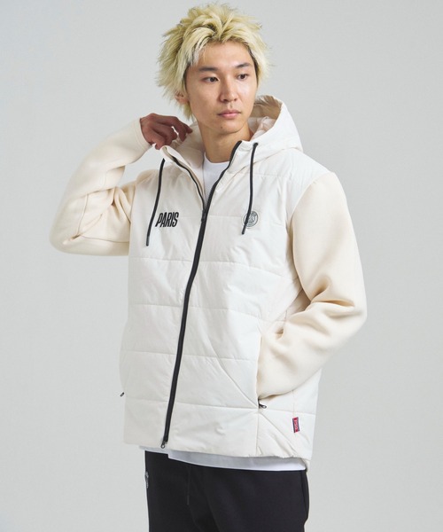 PARIS SAINT-GERMAIN(パリサンジェルマン)の「PSG_EMB LOGO-ハイブリットJKT(その他アウター・メンズ・アイボリー/ブラック・M/L/XL)」の6枚目の写真