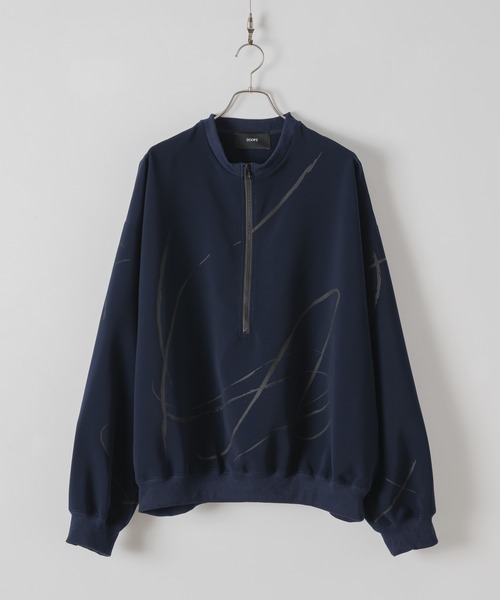 Half Zip Paint Sweat - ハーフジップペイントスウェット（スウェット