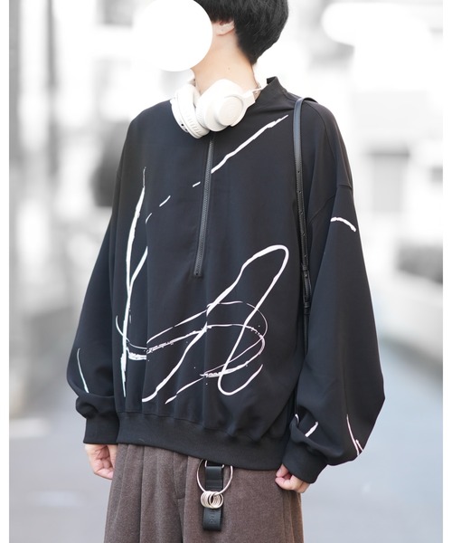 DOOPZ(ドープス)の「Half Zip Paint Sweat - ハーフジップペイントスウェット(スウェット・メンズ・ネイビー/ブラック・LARGE/MEDIUM/SMALL)」の10枚目の写真